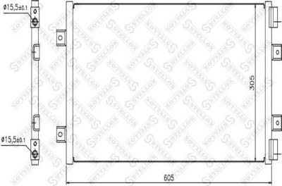 Stellox 10-45089-SX конденсатор, кондиционер на FIAT PUNTO (188)