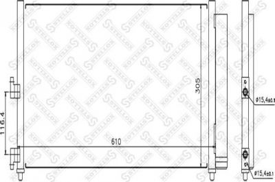 Stellox 10-45116-SX конденсатор, кондиционер на FIAT PUNTO (188)