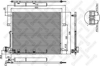 Stellox 10-45121-SX конденсатор, кондиционер на MERCEDES-BENZ GL-CLASS (X164)