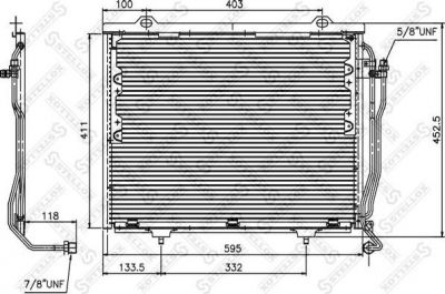 Stellox 10-45123-SX конденсатор, кондиционер на MERCEDES-BENZ C-CLASS универсал (S202)