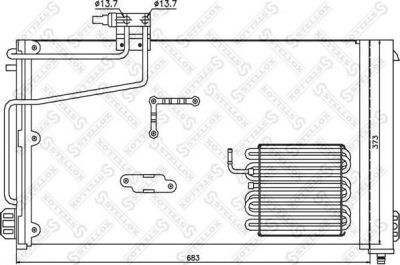 Stellox 10-45126-SX конденсатор, кондиционер на MERCEDES-BENZ C-CLASS (W203)