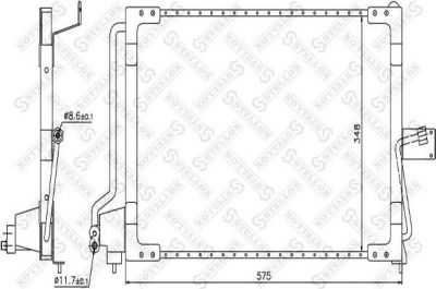 Stellox 10-45140-SX конденсатор, кондиционер на OPEL ASTRA F Наклонная задняя часть (53_, 54_, 58_, 59_)