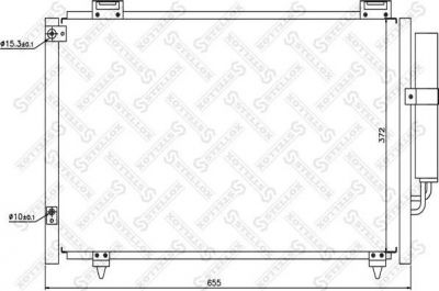 Stellox 10-45153-SX конденсатор, кондиционер на TOYOTA COROLLA Verso (ZDE12_, CDE12_)