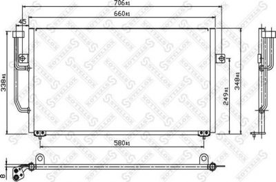 Stellox 10-45169-SX конденсатор, кондиционер на VOLVO V40 универсал (VW)