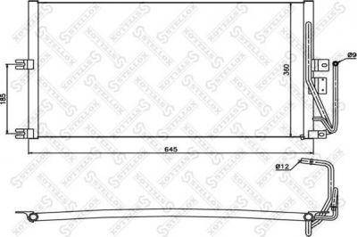 Stellox 10-45194-SX конденсатор, кондиционер на OPEL VECTRA B (36_)