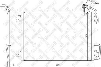 STELLOX Радиатор кондиционера (конденсор) (10-45197-SX)