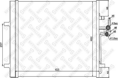 STELLOX Радиатор кондиционера (конденсор) (10-45207-SX)