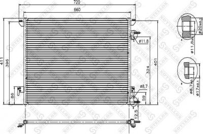 STELLOX Радиатор кондиционера (конденсор) (10-45210-SX)
