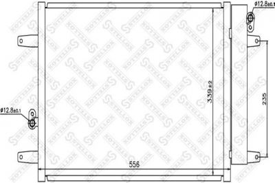 STELLOX Радиатор кондиционера (конденсор) (10-45217-SX)