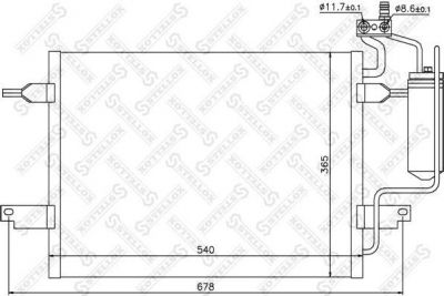 STELLOX Радиатор кондиционера (конденсор) (10-45225-SX)