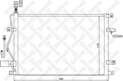 STELLOX Радиатор кондиционера (конденсор) (10-45226-SX)