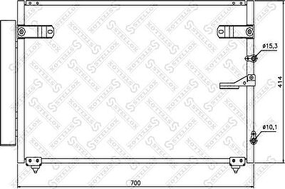 Stellox 10-45275-SX конденсатор, кондиционер на LEXUS SC (UZZ40_)