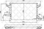 Stellox 10-45288-SX конденсатор, кондиционер на PEUGEOT 605 (6B)