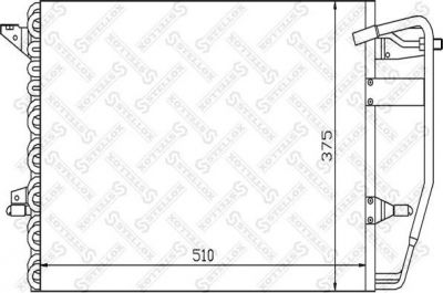 Stellox 10-45297-SX конденсатор, кондиционер на FORD ESCORT VII (GAL, AAL, ABL)
