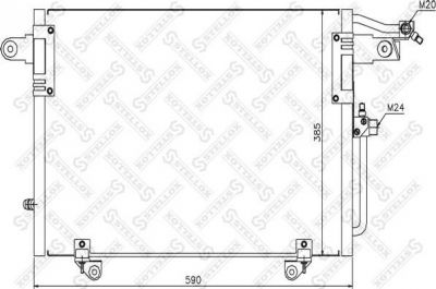 Stellox 10-45303-SX конденсатор, кондиционер на AUDI 100 (4A, C4)