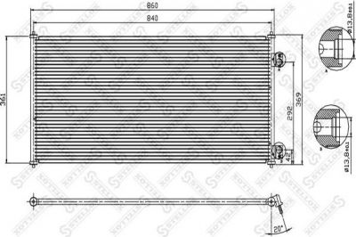 Stellox 10-45339-SX конденсатор, кондиционер на FORD TRANSIT фургон (FA_ _)