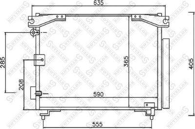 Stellox 10-45349-SX конденсатор, кондиционер на TOYOTA PICNIC (_XM10)