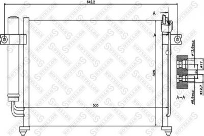 Stellox 10-45358-SX конденсатор, кондиционер на HYUNDAI GETZ (TB)