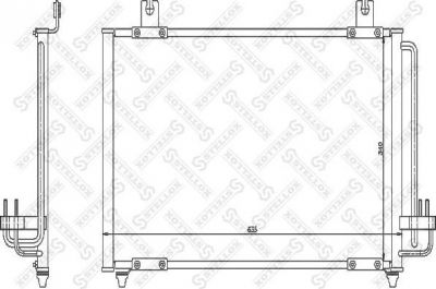 Stellox 10-45366-SX конденсатор, кондиционер на KIA RIO универсал (DC)