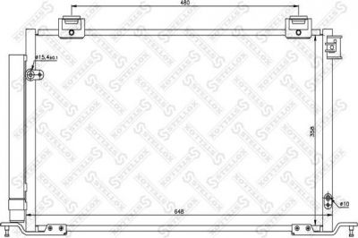 Stellox 10-45384-SX конденсатор, кондиционер на TOYOTA AVENSIS (T25_)