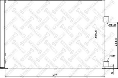 Stellox 10-45400-SX конденсатор, кондиционер на RENAULT LAGUNA III Grandtour (KT0/1)