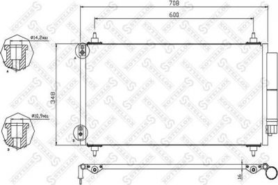 Stellox 10-45410-SX конденсатор, кондиционер на FIAT ULYSSE (179AX)