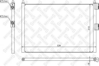 Stellox 10-45415-SX конденсатор, кондиционер на FIAT IDEA (350_)