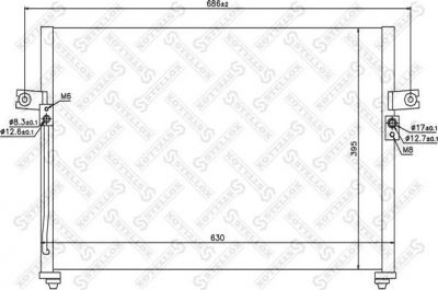 Stellox 10-45437-SX конденсатор, кондиционер на HYUNDAI PORTER пикап