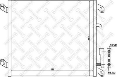 Stellox 10-45448-SX конденсатор, кондиционер на LANCIA LYBRA SW (839BX)