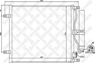 Stellox 10-45546-SX конденсатор, кондиционер на NISSAN TIIDA седан (SC11X)