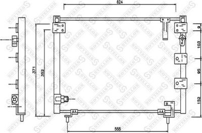 Stellox 10-45558-SX конденсатор, кондиционер на TOYOTA PICNIC (_XM10)