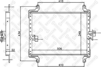 Stellox 10-45559-SX конденсатор, кондиционер на PEUGEOT BOXER автобус (230P)