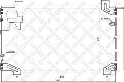 Stellox 10-45570-SX конденсатор, кондиционер на TOYOTA AVENSIS (T25_)
