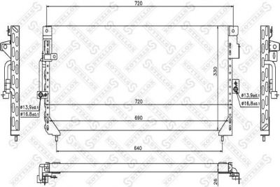 Stellox 10-45587-SX конденсатор, кондиционер на TOYOTA LAND CRUISER 80 (_J8_)