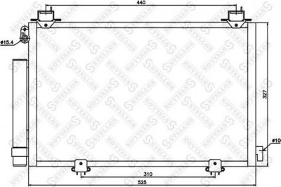 Stellox 10-45597-SX конденсатор, кондиционер на TOYOTA YARIS VERSO (_NLP2_, _NCP2_)