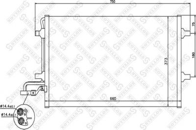 Stellox 10-45639-SX конденсатор, кондиционер на VOLVO C30