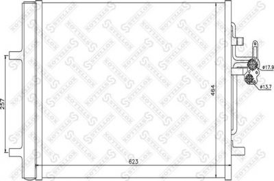 Stellox 10-45692-SX конденсатор, кондиционер на VOLVO V70 III (BW)