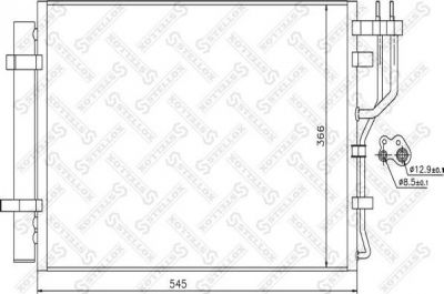 Stellox 10-45720-SX конденсатор, кондиционер на HYUNDAI ix20 (JC)