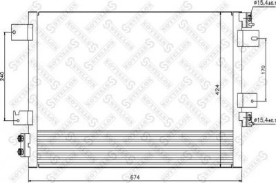 Stellox 10-45727-SX конденсатор, кондиционер на DODGE JOURNEY