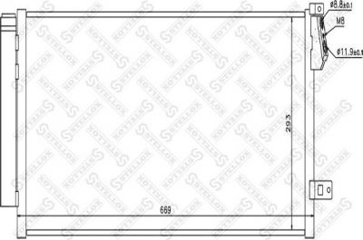 Stellox 10-45738-SX конденсатор, кондиционер на OPEL COMBO Tour (X12)