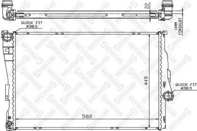 STELLOX 10-25287-SX радиатор системы охлаждения! без АС E46 1.6-3.0 98-05 (1025287SX)