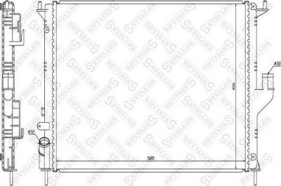 STELLOX 10-25450-SX радиатор системы охлаждения! Renault Logan 1.6/1.5D 08> (1025450SX)