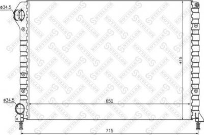 STELLOX 10-25477-SX радиатор системы охлаждения! Fiat Doblo 1.2-1.6/1.9D 01> (1025477SX)