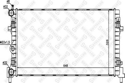 STELLOX 10-26222-SX радиатор системы охлаждения! Seat Ibiza V 1.2-1.6i 08> (1026222SX)