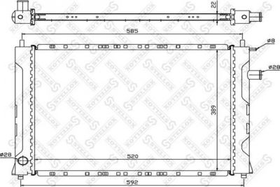 STELLOX 10-26274-SX_радиатор системы охлаждения! МКПП Rover 451.4-1.8i 99>/414 1.4i/416 1.6i/420 2.0i 95-99 (1026274SX)