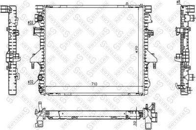 STELLOX 10-26429-SX радиатор системы охлаждения! VW T5 1.9TDi/2.0 03> (1026429SX)