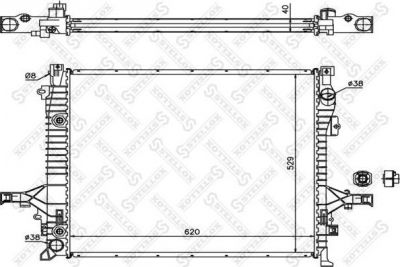 STELLOX 10-26462-SX радиатор системы охлаждения! АКПП Volvo XC90 2.5 02> (1026462SX)