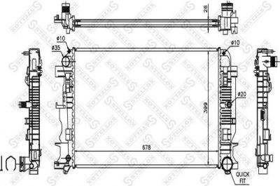 STELLOX 10-26552-SX радиатор системы охлаждения! МКПП MB Sprinter 906 2.2CDi 06> (1026552SX)