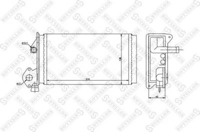 STELLOX 10-35063-SX радиатор печки! VW Polo/T2 80-90 (1035063SX)