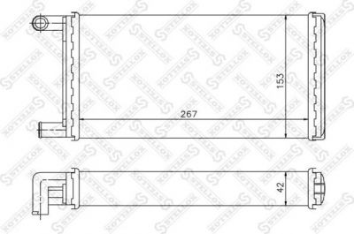 STELLOX 10-35067-SX_радиатор печки ! MB 601/602 2.3-3.0D <96 (1035067SX)